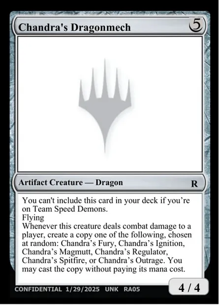 Chandra's Dragonmech, carte Magic UNK RA05d — extension Unknown Event