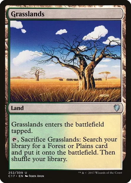 Grasslands, Magic card C17 252 — Commander 2017 set