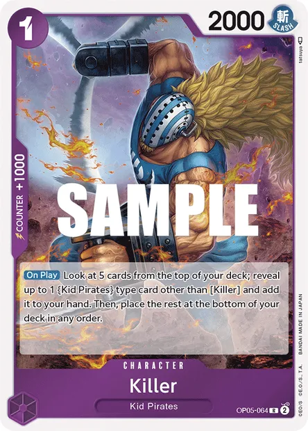 Killer, One Piece card OP05-064 — AWAKENING OF THE NEW ERA set