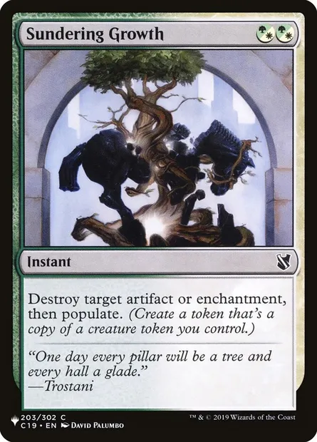 Sundering Growth, Magic card PLST C19-203 — The List set