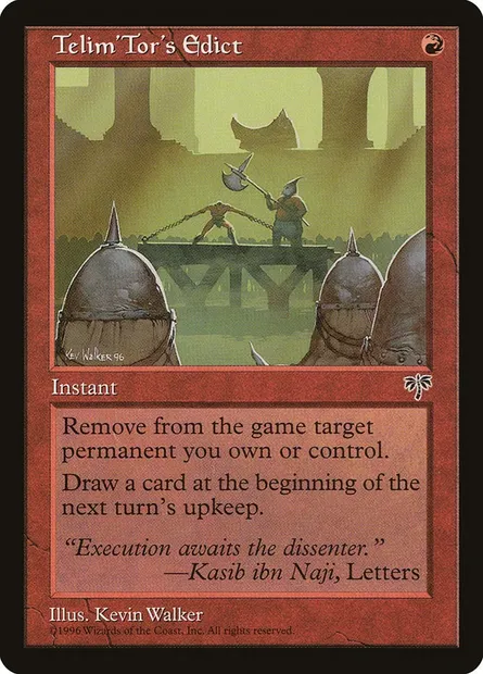 Telim'Tor's Edict, Magic card MIR 198 — Mirage set