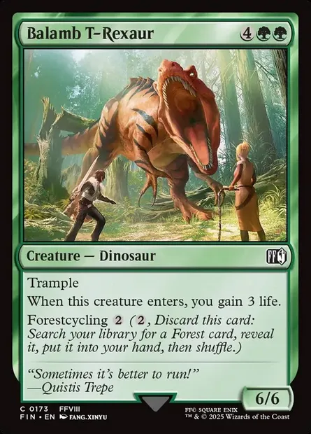 Balamb T-Rexaur, Magic card FIN 173 — Final Fantasy set