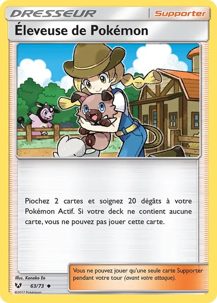 Éleveuse de Pokémon, carte Pokémon SLG 63 — extension Légendes Brillantes