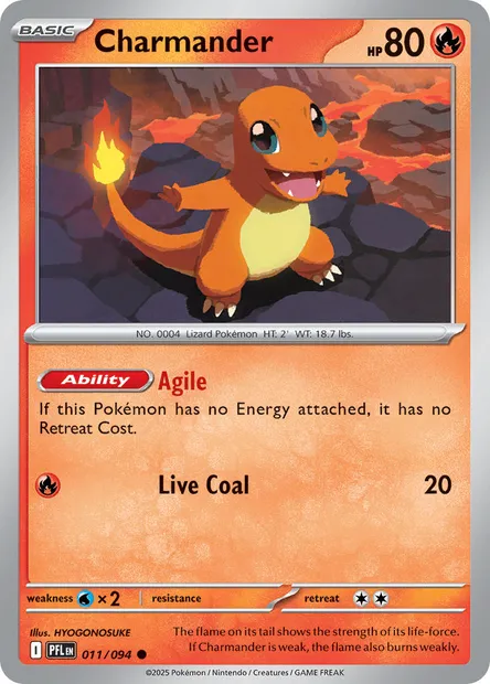 Charmander, Pokémon card PFL 011 — Phantasmal Flames set