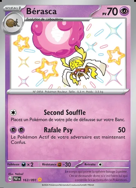 Bérasca, carte Pokémon PAF 163 — extension Destinées de Paldea