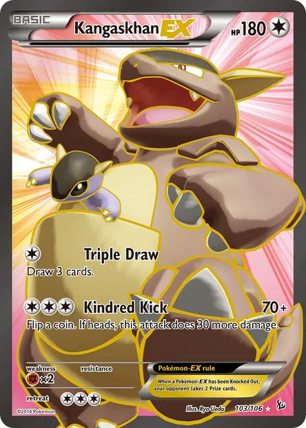 Kangaskhan EX, Pokémon card FLF 103 — Flashfire set