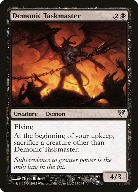 Demonic Taskmaster, Magic card AVR 95 — Avacyn Restored set