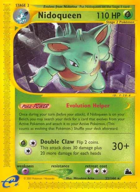 Nidoqueen, carte Pokémon SK 22 — extension Skyridge