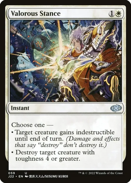Valorous Stance, Magic card J22 59 — Jumpstart 2022 set