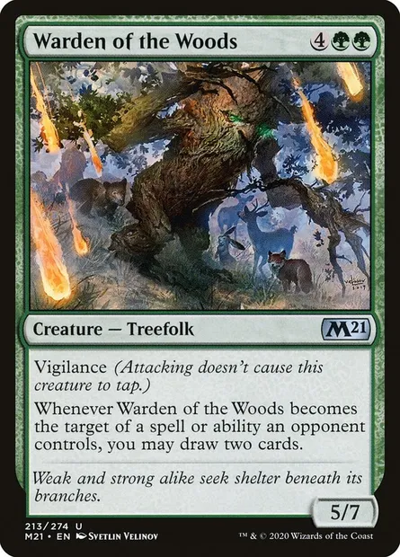 Warden of the Woods, Magic card M21 213 — Core Set 2021 set