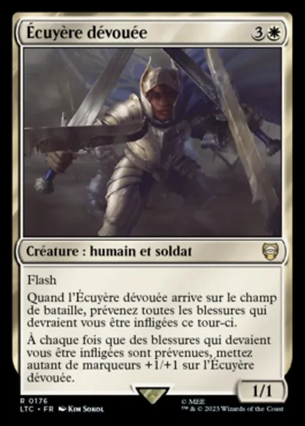 Écuyère dévouée, carte Magic LTC 176 — extension Tales of Middle-earth Commander
