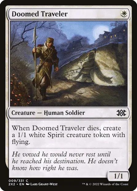 Doomed Traveler, Magic card 2X2 9 — Double Masters 2022 set