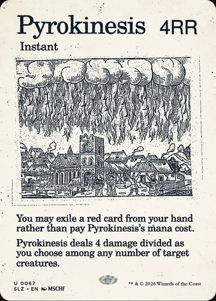 Pyrokinesis, Magic card SLZ 67 — The Zeta Set set