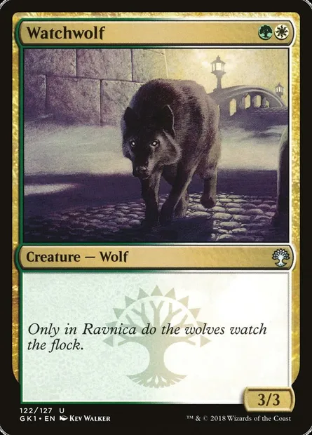 Watchwolf, Magic card GK1 122 — GRN Guild Kit set