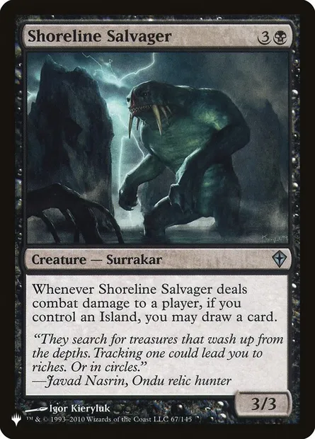 Shoreline Salvager, Magic card PLST WWK-67 — The List set