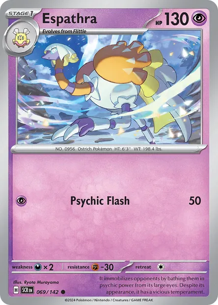 Espathra, Pokémon card SCR 069 — Stellar Crown set