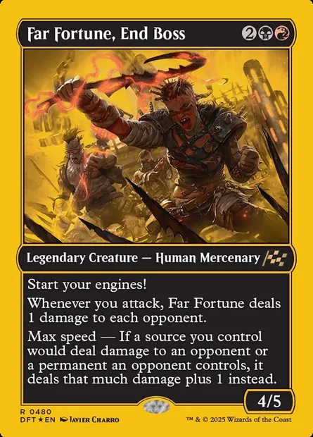 Far Fortune, End Boss, Magic card DFT 480 — Aetherdrift set