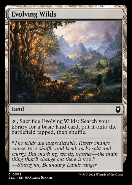 Evolving Wilds, Magic card BLC 302 — Bloomburrow Commander set