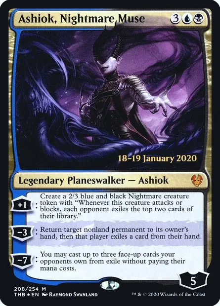 Ashiok, Nightmare Muse, Magic card PTHB 208s — Theros Beyond Death Promos set