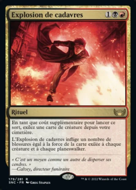 Explosion de cadavres, carte Magic SNC 179 — extension Les rues de la Nouvelle-Capenna