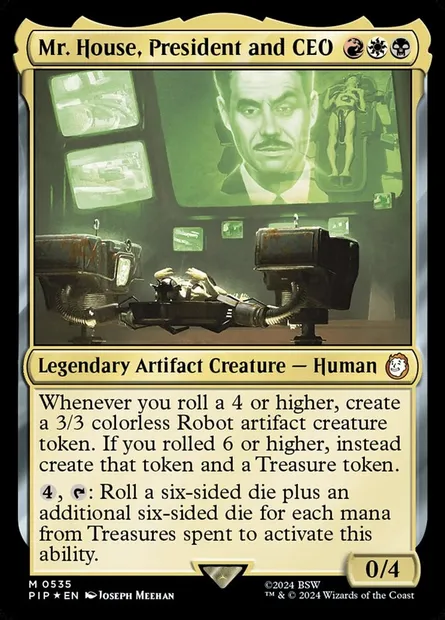 Mr. House, President and CEO, Magic card PIP 535 — Fallout set