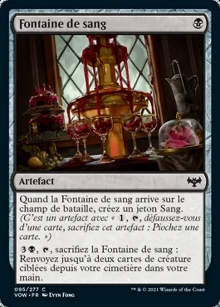 Fontaine de sang, carte Magic VOW 95 — extension Innistrad : noce écarlate