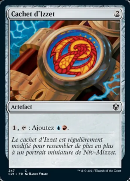 Cachet d'Izzet, carte Magic C21 247 — extension Commander 2021