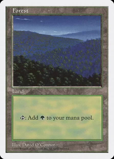 Forest, Magic card 5ED 447 — Fifth Edition set