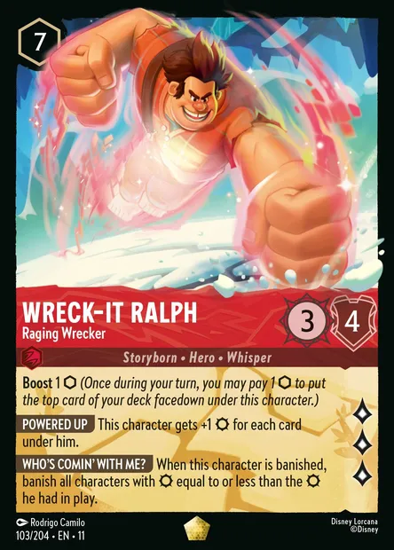 Wreck-It Ralph - Raging Wrecker, Disney Lorcana card CH11-103 — Winterspell set