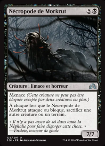 Nécropode de Morkrut, carte Magic SOI 125 — extension Ténèbres sur Innistrad