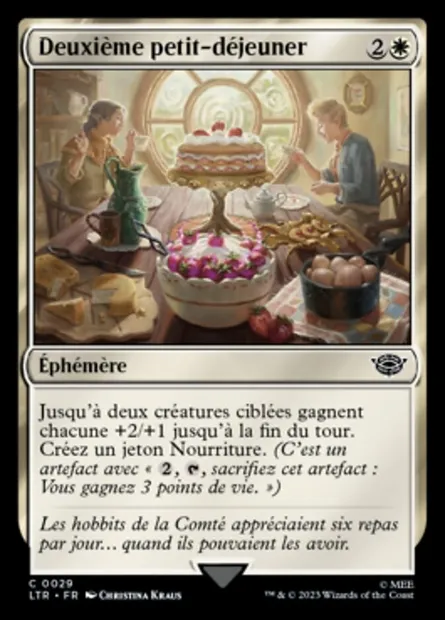 Deuxième petit-déjeuner, carte Magic LTR 29 — extension Le Seigneur des Anneaux : chroniques de la Terre du Milieu