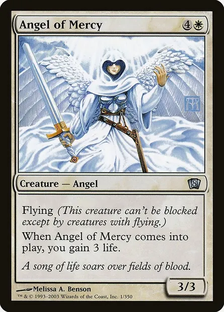 Ange de miséricorde, carte Magic 8ED 1★ — extension Huitième Edition