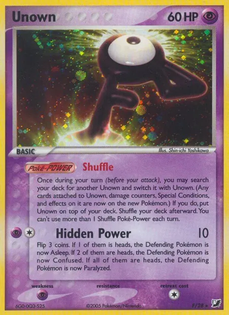Zarbi, carte Pokémon EXU F — extension EX Forces Cachées Collection Zarbi