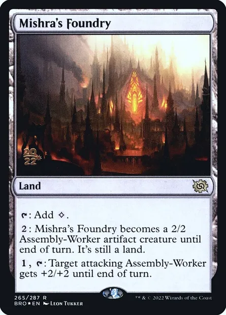 Mishra's Foundry, Magic card PBRO 265s — The Brothers' War Promos set