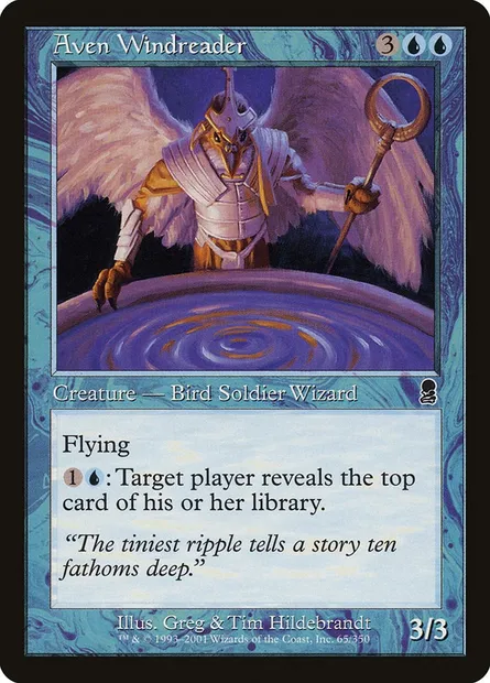 Aven Windreader, Magic card ODY 65 — Odyssey set