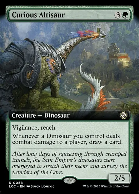 Curious Altisaur, Magic card LCC 58 — The Lost Caverns of Ixalan Commander set
