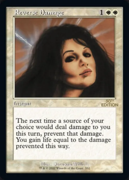 Inversion des dégâts, carte Magic 30A 332 — extension 30th Anniversary Edition