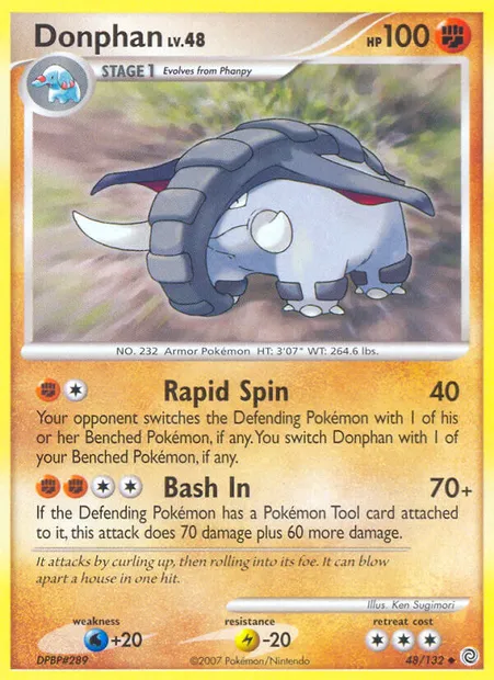 Donphan, Pokémon card SW 48 — Secret Wonders set