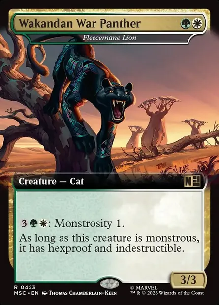 Fleecemane Lion, Magic card MSC 423 — Marvel Super Heroes Commander set