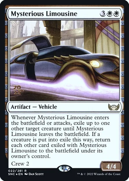 Mysterious Limousine, Magic card PSNC 22s — Streets of New Capenna Promos set