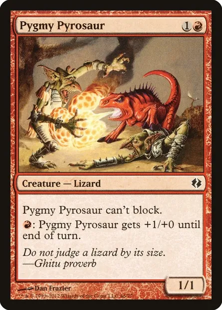 Pyrosaure pygmée, carte Magic DDI 46 — extension Duel Decks: Venser vs. Koth