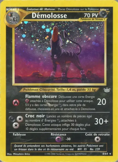 Démolosse, carte Pokémon NR 8 — extension Neo Revelation