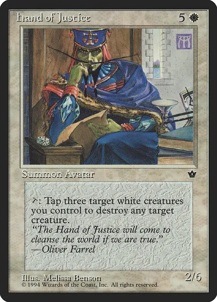 Hand of Justice, Magic card FEM 5 — Fallen Empires set