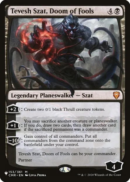 Tevesh Szat, Doom of Fools, Magic card PLST CMR-153 — The List set