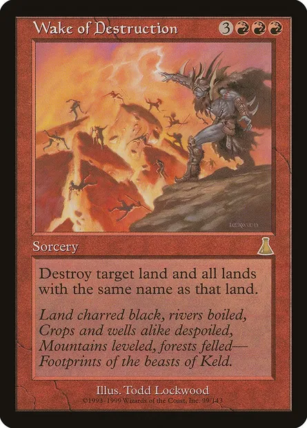 Sillage de Destruction, carte Magic UDS 99 — extension Destinée d'Urza