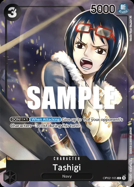 Tashigi, carte One Piece OP02-105 — extension PARAMOUNT WAR