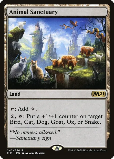 Animal Sanctuary, Magic card M21 242 — Core Set 2021 set