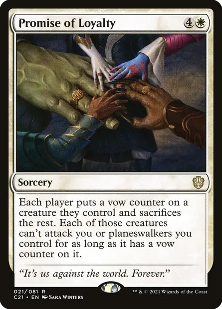 Promise of Loyalty, Magic card C21 21 — Commander 2021 set