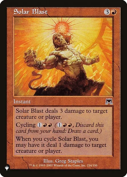 Déflagration solaire, carte Magic PLST ONS-234 — extension The List