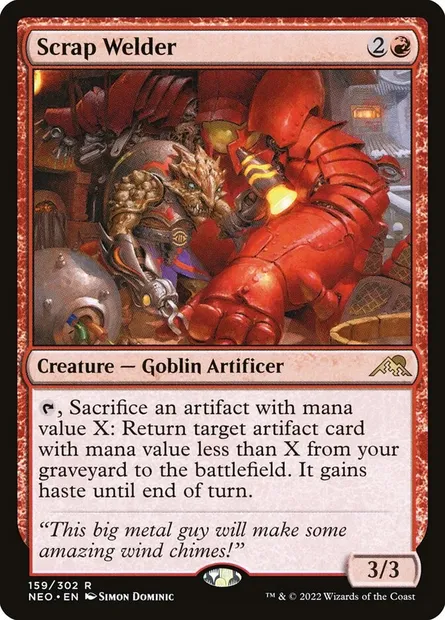 Scrap Welder, Magic card NEO 159 — Kamigawa: Neon Dynasty set
